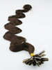 Extensii cheratina ondulat - Culoarea 4 (Saten ciocolata)